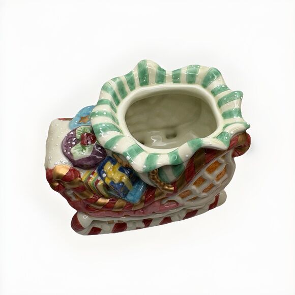 FITZ AND FLOYD Candy Lane Sugar And Creamer Set, NEW IN BOX Retired Pattern - Picture 5 of 9